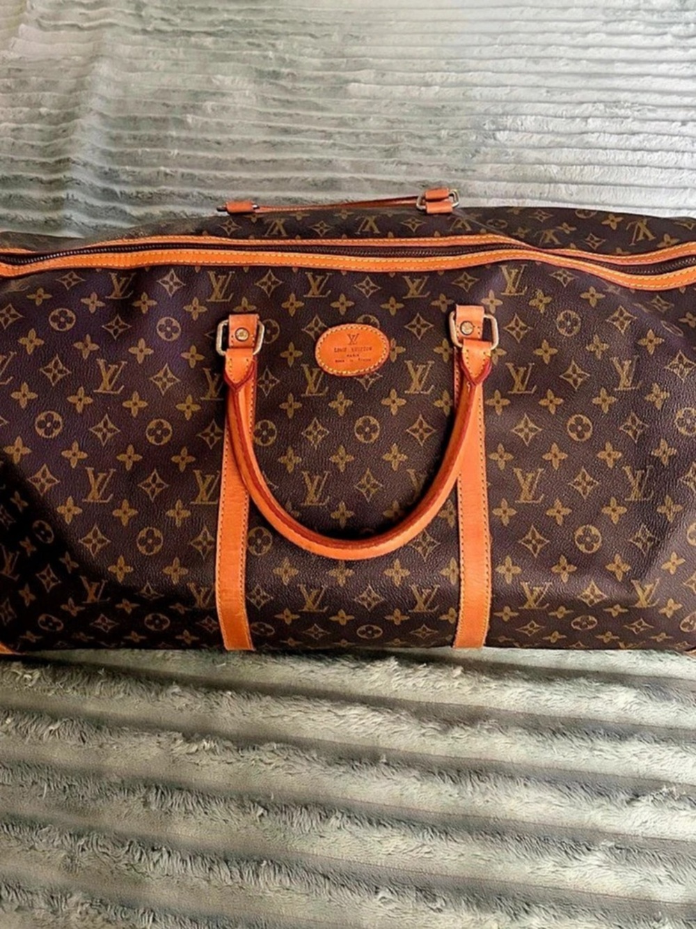 Louis Vuitton Vintage French Company Monogram Keepall Travel Duffle Bag Monogram